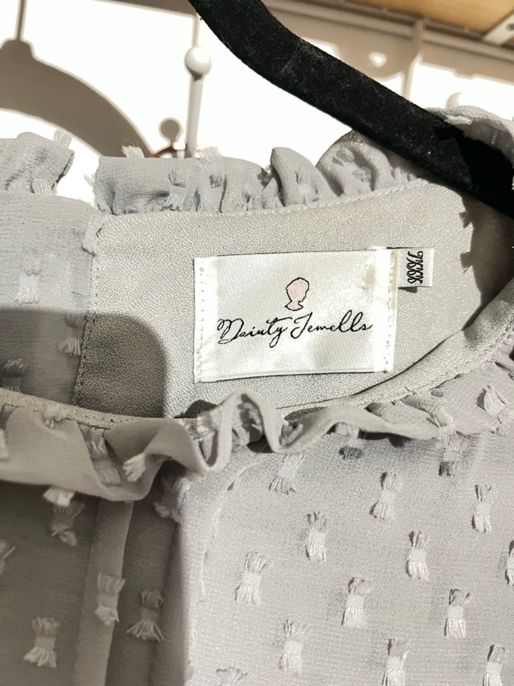 Dainty Jewells Light Gray Ruffled Midi Dress